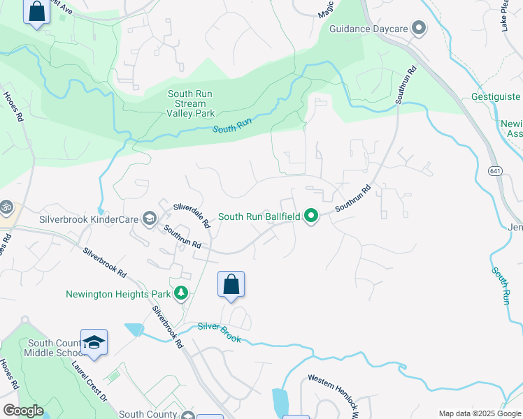 map of restaurants, bars, coffee shops, grocery stores, and more near 8441 Carmela Circle in Springfield