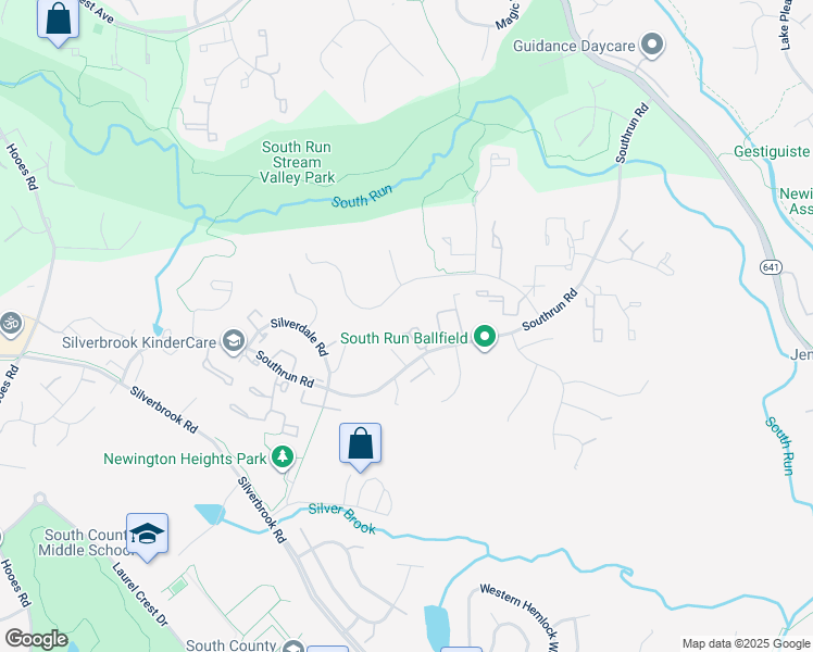 map of restaurants, bars, coffee shops, grocery stores, and more near 8441 Carmela Circle in Springfield
