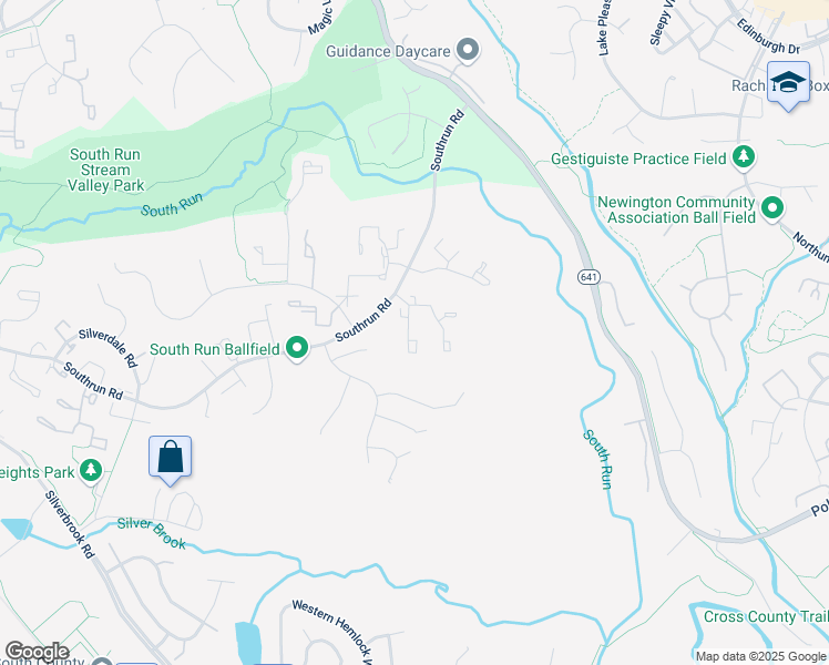 map of restaurants, bars, coffee shops, grocery stores, and more near 8445 Sugar Creek Lane in Springfield