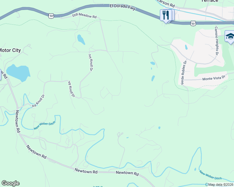 map of restaurants, bars, coffee shops, grocery stores, and more near 3240 Lone Star Mine Road in Placerville