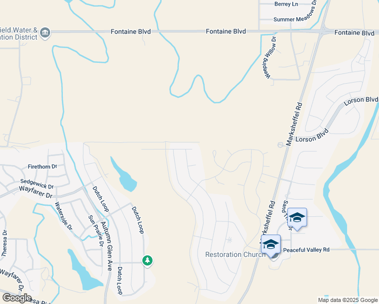map of restaurants, bars, coffee shops, grocery stores, and more near 6832 Peachleaf Drive in Colorado Springs