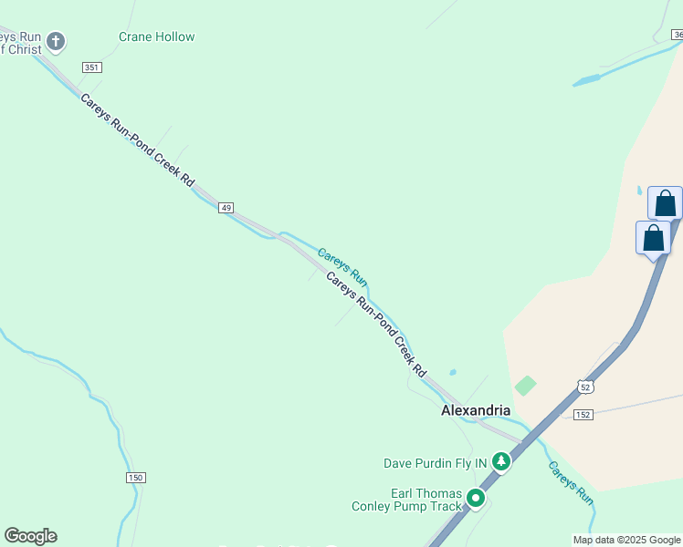 map of restaurants, bars, coffee shops, grocery stores, and more near 650 Careys Run-Pond Creek Road in West Portsmouth