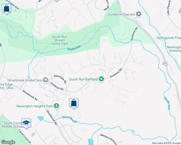 map of restaurants, bars, coffee shops, grocery stores, and more near 8393 Jovin Circle in Springfield