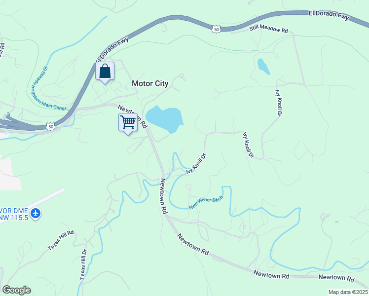 map of restaurants, bars, coffee shops, grocery stores, and more near 1380 Ivy Knoll Court in Placerville