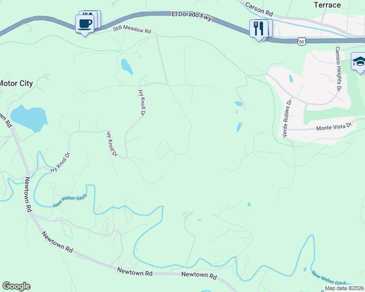 map of restaurants, bars, coffee shops, grocery stores, and more near 3240 Lone Star Mine Road in Placerville
