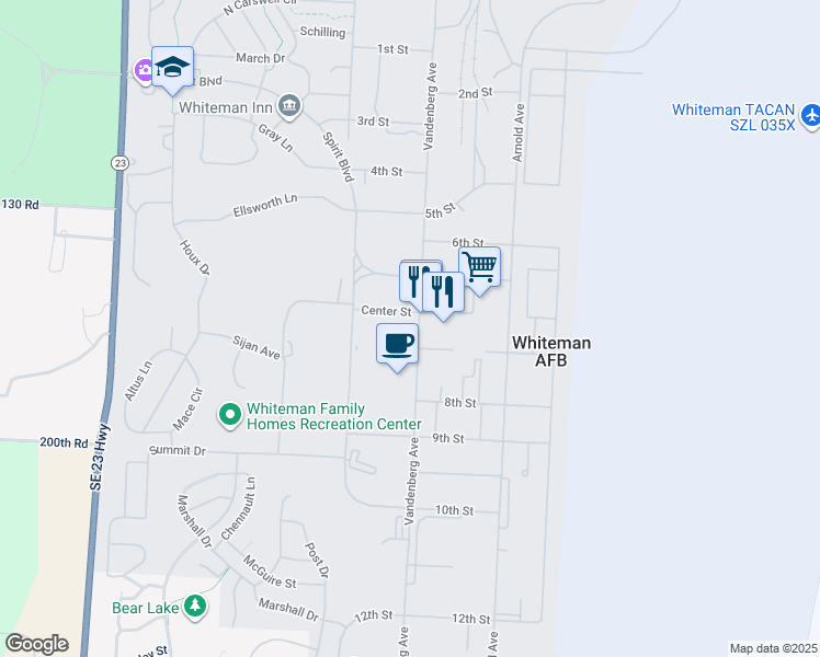 Whiteman Air Force Base MO Walk Score