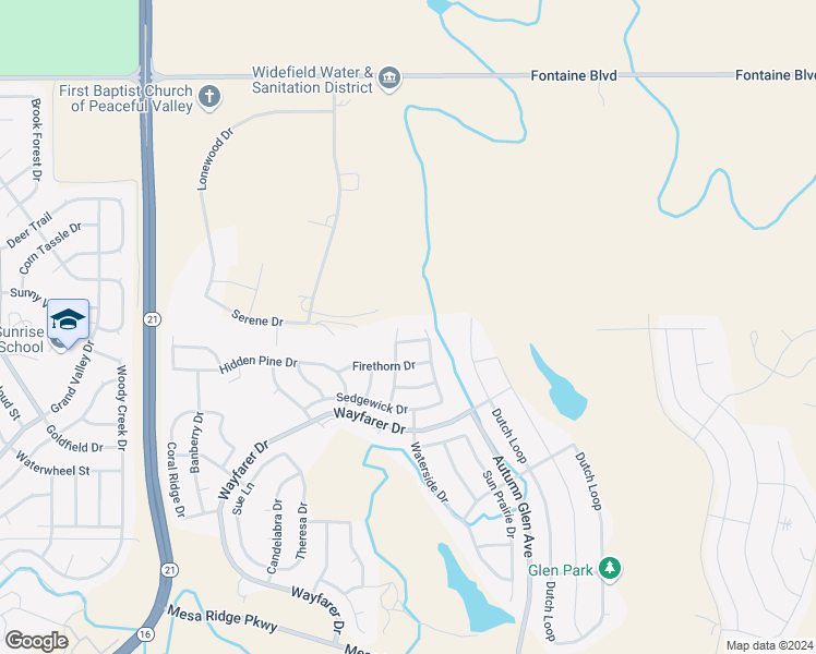 map of restaurants, bars, coffee shops, grocery stores, and more near 7131 Lone Eagle Lane in Colorado Springs