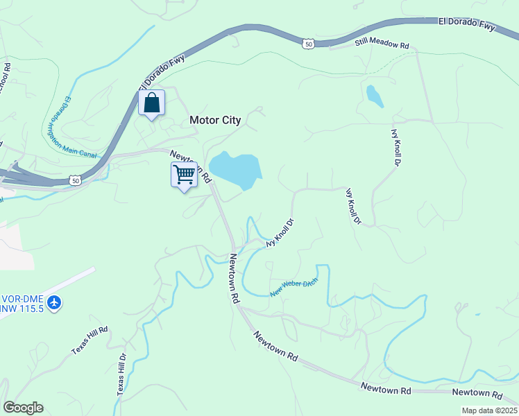 map of restaurants, bars, coffee shops, grocery stores, and more near 1380 Ivy Knoll Court in Placerville
