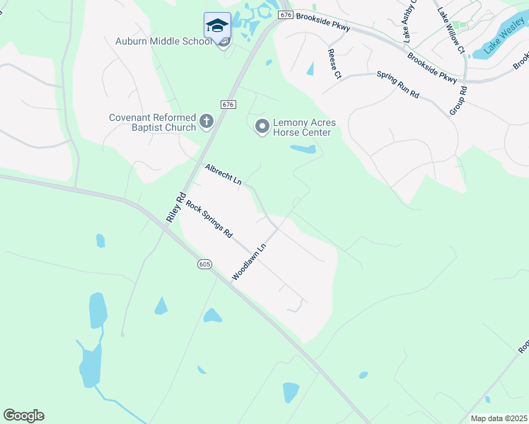 map of restaurants, bars, coffee shops, grocery stores, and more near Albrecht Lane in Vint Hill Farms