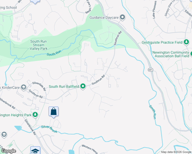 map of restaurants, bars, coffee shops, grocery stores, and more near 8361 Bark Tree Ct in Springfield