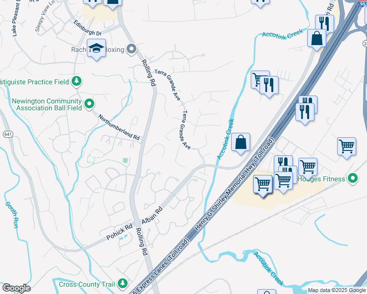 map of restaurants, bars, coffee shops, grocery stores, and more near 8334 Terra Grande Avenue in Springfield