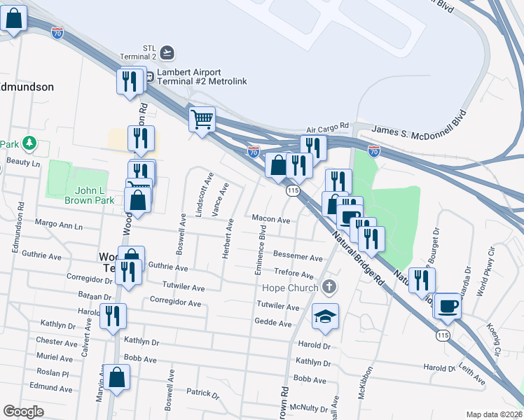 map of restaurants, bars, coffee shops, grocery stores, and more near 4427 Eminence Boulevard in Berkeley