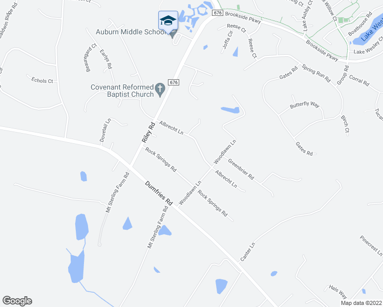 map of restaurants, bars, coffee shops, grocery stores, and more near 5133 Albrecht Ln in Warrenton