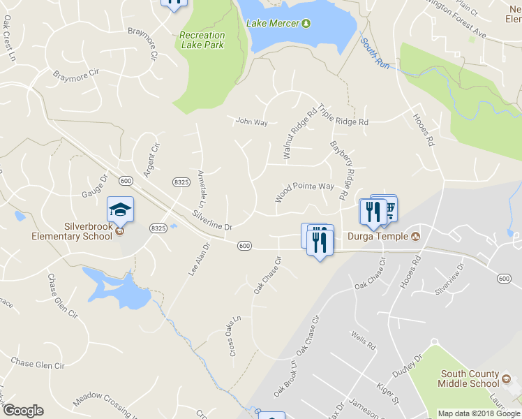 map of restaurants, bars, coffee shops, grocery stores, and more near 8241 Silverline Dr in Fairfax Station