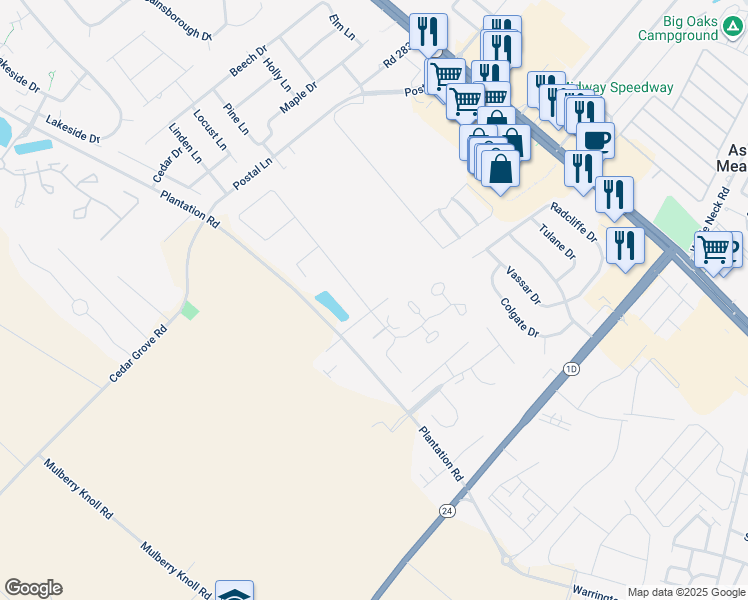 map of restaurants, bars, coffee shops, grocery stores, and more near 34486 Michelle Drive in Rehoboth Beach