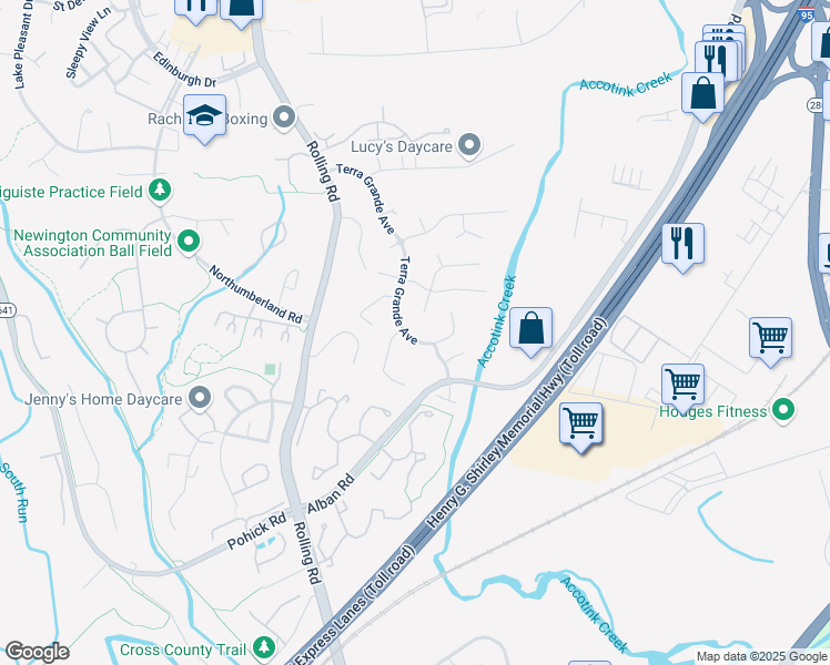 map of restaurants, bars, coffee shops, grocery stores, and more near 8337 Terra Grande Avenue in Springfield