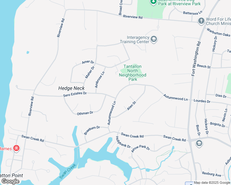 map of restaurants, bars, coffee shops, grocery stores, and more near 11965 Autumnwood Lane in Fort Washington