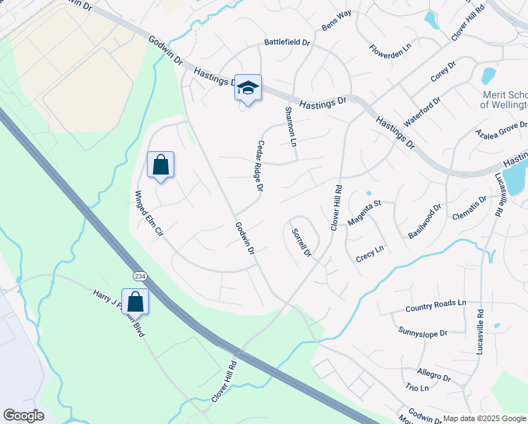 map of restaurants, bars, coffee shops, grocery stores, and more near 10368 Falcon Point Way in Manassas