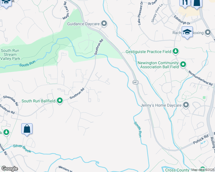 map of restaurants, bars, coffee shops, grocery stores, and more near 8026 Grandview Court in Springfield