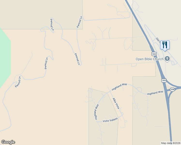 map of restaurants, bars, coffee shops, grocery stores, and more near 3221 Reese Lane in Gardnerville