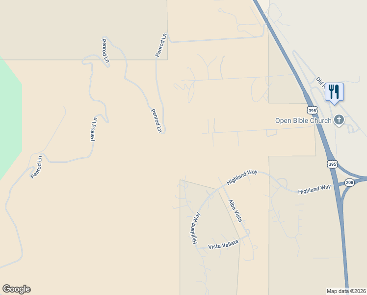 map of restaurants, bars, coffee shops, grocery stores, and more near 3221 Reese Lane in Gardnerville