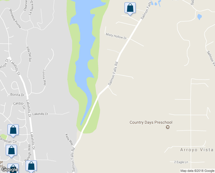 map of restaurants, bars, coffee shops, grocery stores, and more near 1478 Salmon Falls Road in El Dorado Hills