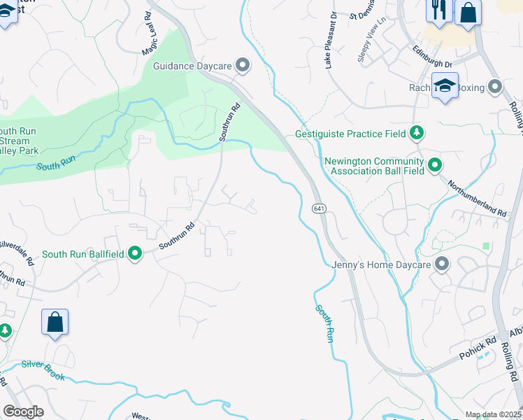 map of restaurants, bars, coffee shops, grocery stores, and more near 8048 Grandview Court in Springfield