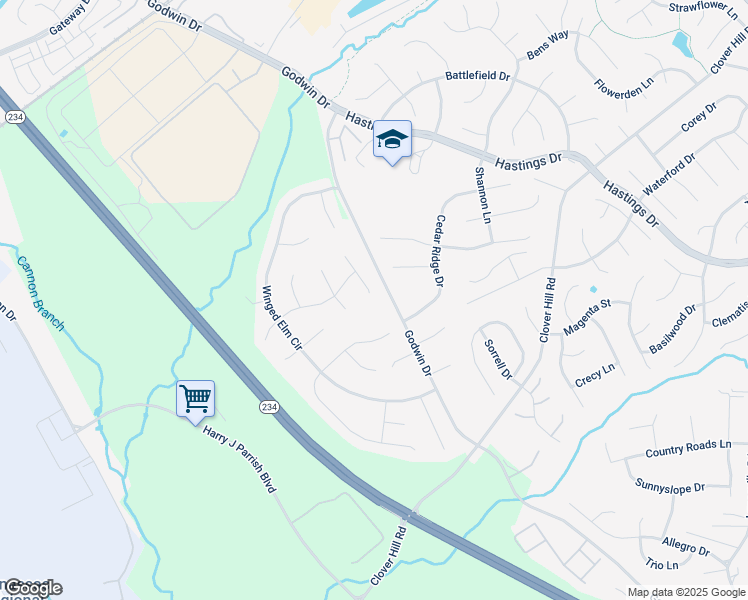 map of restaurants, bars, coffee shops, grocery stores, and more near 10380 Plum Tree Court in Manassas
