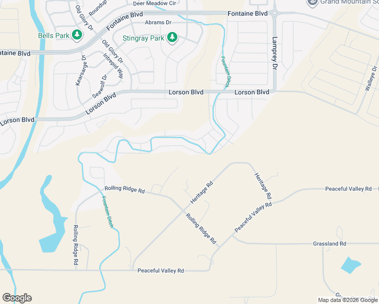 map of restaurants, bars, coffee shops, grocery stores, and more near 7110 Heritage Road in Colorado Springs