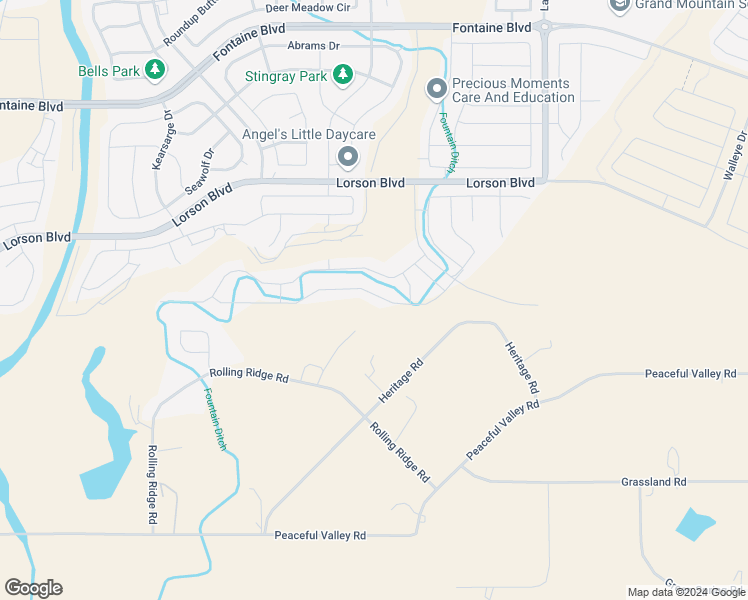map of restaurants, bars, coffee shops, grocery stores, and more near 7110 Heritage Road in Colorado Springs