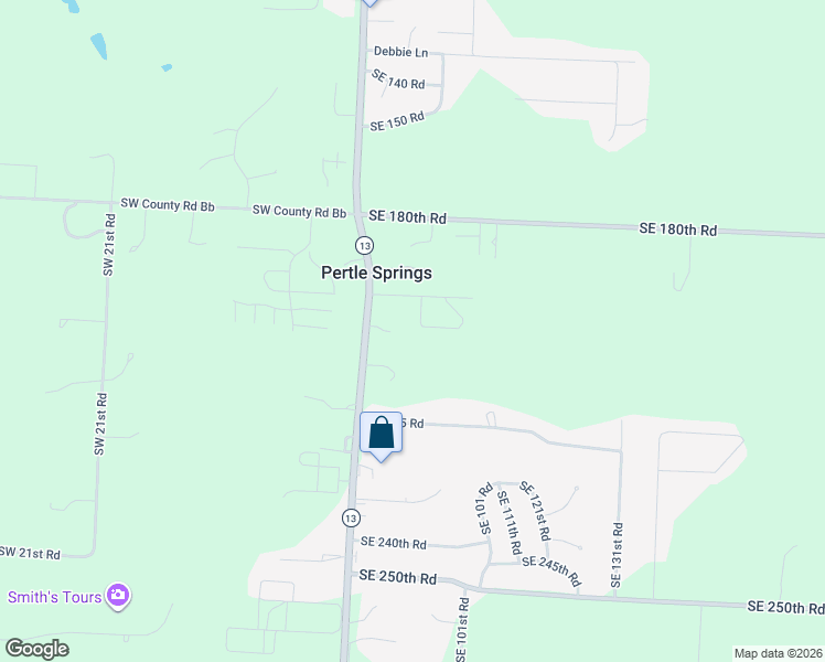 map of restaurants, bars, coffee shops, grocery stores, and more near 194 Southeast 51 Road in Warrensburg