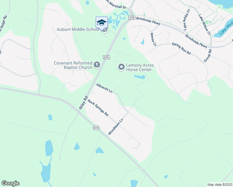 map of restaurants, bars, coffee shops, grocery stores, and more near Albrecht Lane in Vint Hill Farms