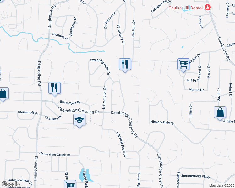 map of restaurants, bars, coffee shops, grocery stores, and more near 1038 Reddington Oaks Drive in Saint Charles