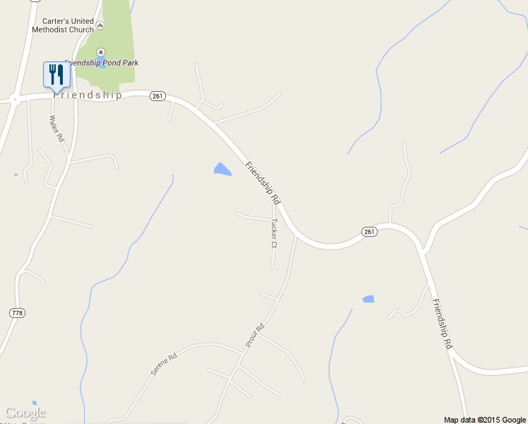 map of restaurants, bars, coffee shops, grocery stores, and more near 169 Tucker Court in Friendship