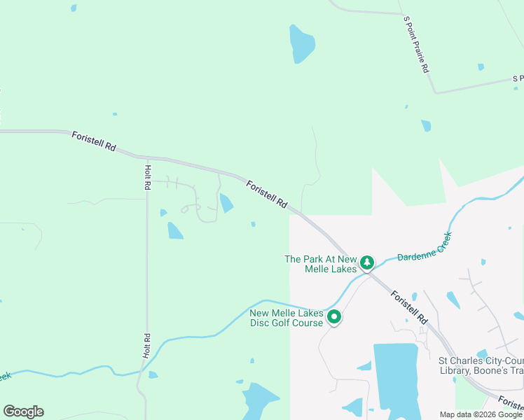 map of restaurants, bars, coffee shops, grocery stores, and more near 536-838 Foristell Road in Wentzville