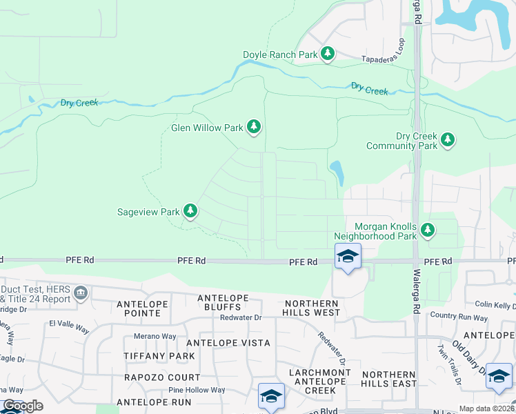 map of restaurants, bars, coffee shops, grocery stores, and more near 5200 PFE Road in Roseville