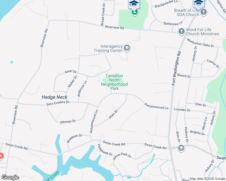 map of restaurants, bars, coffee shops, grocery stores, and more near 11949 Autumnwood Lane in Fort Washington