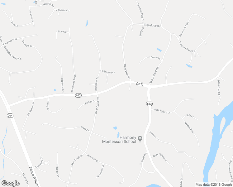 map of restaurants, bars, coffee shops, grocery stores, and more near 6815 Yates Ford Road in Manassas