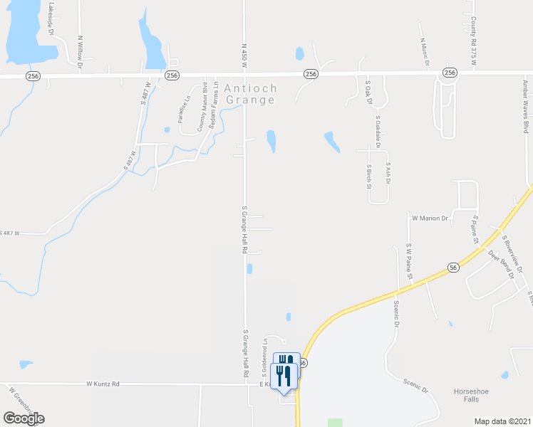 map of restaurants, bars, coffee shops, grocery stores, and more near 433 South Grange Hall Road in Hanover