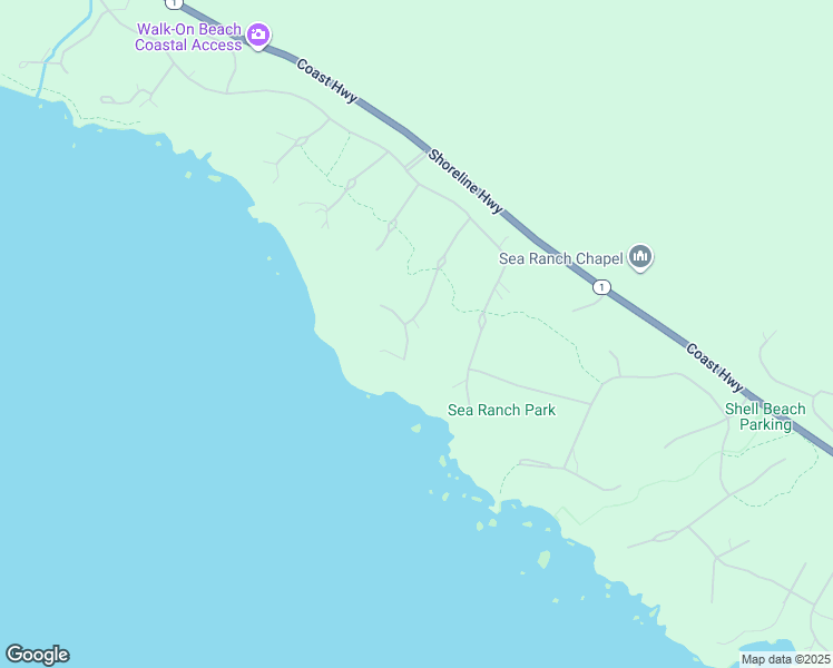 map of restaurants, bars, coffee shops, grocery stores, and more near 158 Mast Head Reach in Sea Ranch