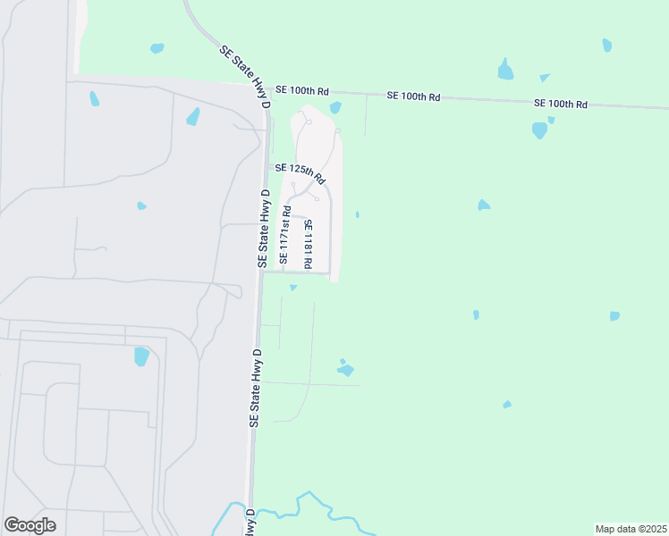map of restaurants, bars, coffee shops, grocery stores, and more near 1207 Southeast 125th Road in Knob Noster