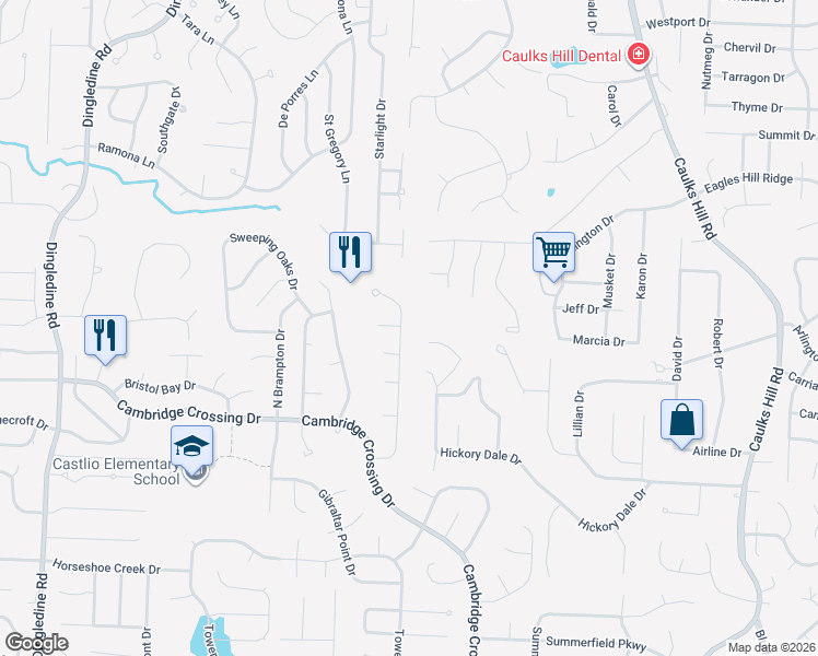 map of restaurants, bars, coffee shops, grocery stores, and more near 796 Pecan Hill Drive in St. Charles