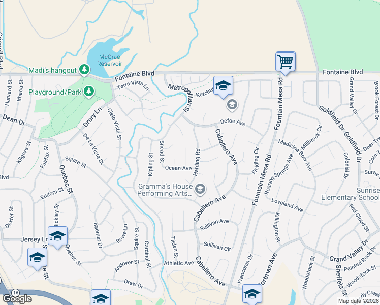 map of restaurants, bars, coffee shops, grocery stores, and more near 6875 Narrow Gauge Street in Colorado Springs