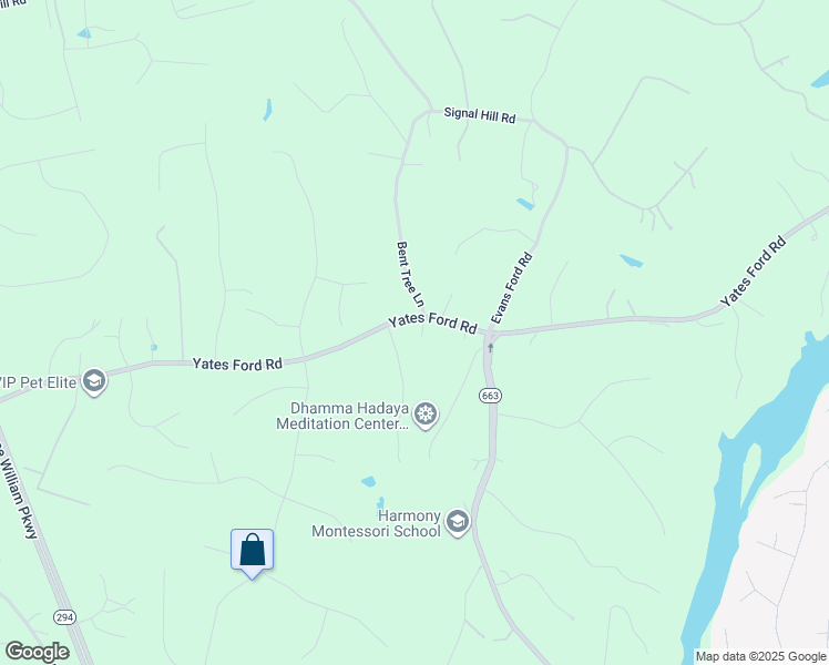 map of restaurants, bars, coffee shops, grocery stores, and more near 6785 Yates Ford Road in Manassas