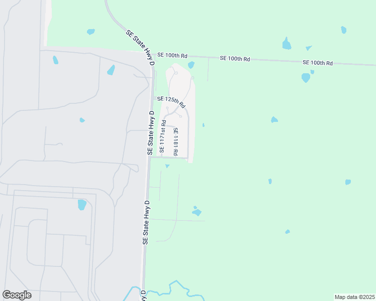 map of restaurants, bars, coffee shops, grocery stores, and more near 1191 Southeast 125th Road in Knob Noster