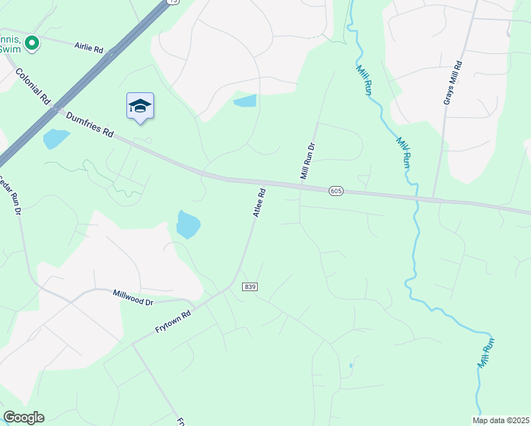 map of restaurants, bars, coffee shops, grocery stores, and more near 7321 Atlee Road in Warrenton