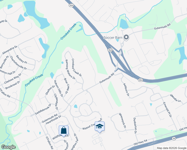 map of restaurants, bars, coffee shops, grocery stores, and more near 1151 Tealwood Drive in Saint Charles