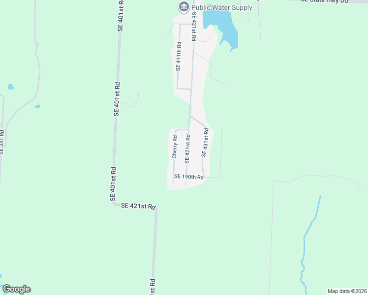 map of restaurants, bars, coffee shops, grocery stores, and more near 176 Southeast 421st Road in Warrensburg