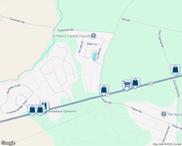 map of restaurants, bars, coffee shops, grocery stores, and more near 18982 Timbercreek Drive in Milton