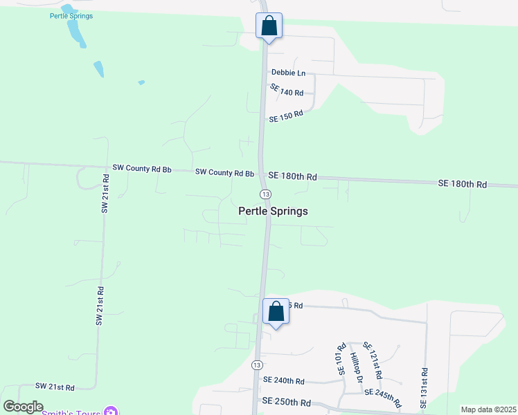 map of restaurants, bars, coffee shops, grocery stores, and more near 182 Southwest State Highway Bb in Warrensburg